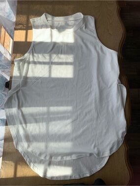 Classic White Sleeveless Mock Neck Tank Top